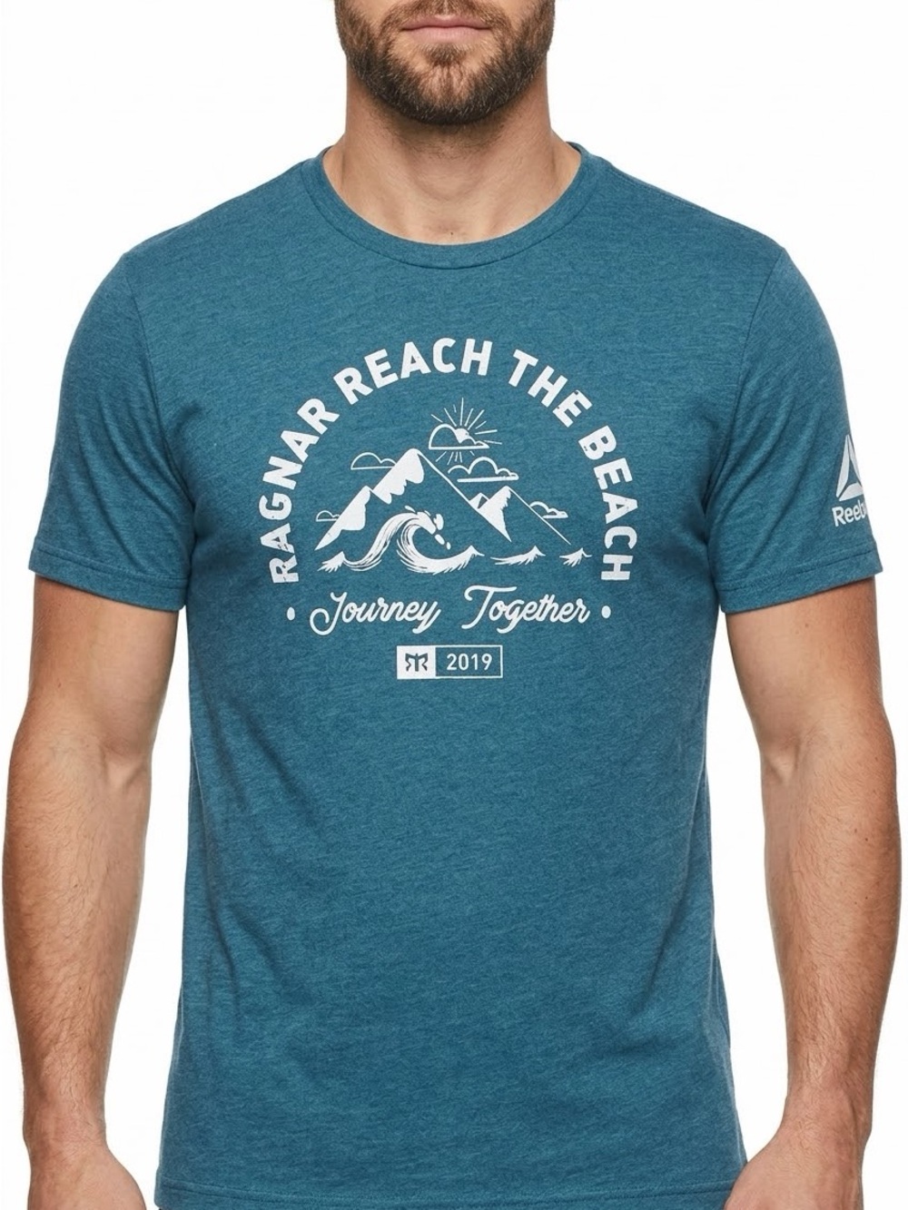 Reebok Ragnar Reach The Beach 2019 T Shirt Men’s M Running Relay Graphic